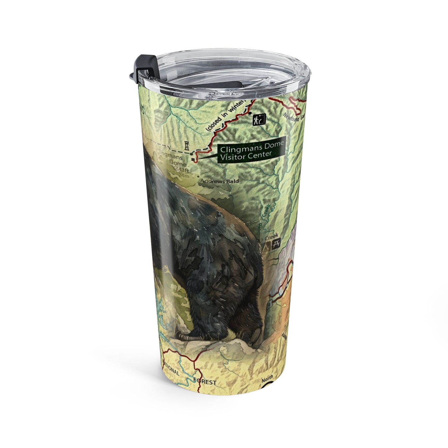 GREAT SMOKY MOUNTAINS NATIONAL PARK -  BLACK BEAR Tumbler 20oz