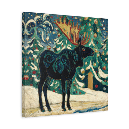 SNOWY NIGHT MOOSE