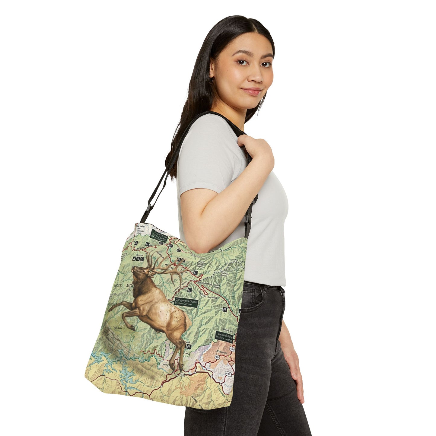GREAT SMOKY MOUNTAINS NATIONAL PARK - Adjustable Tote Bag