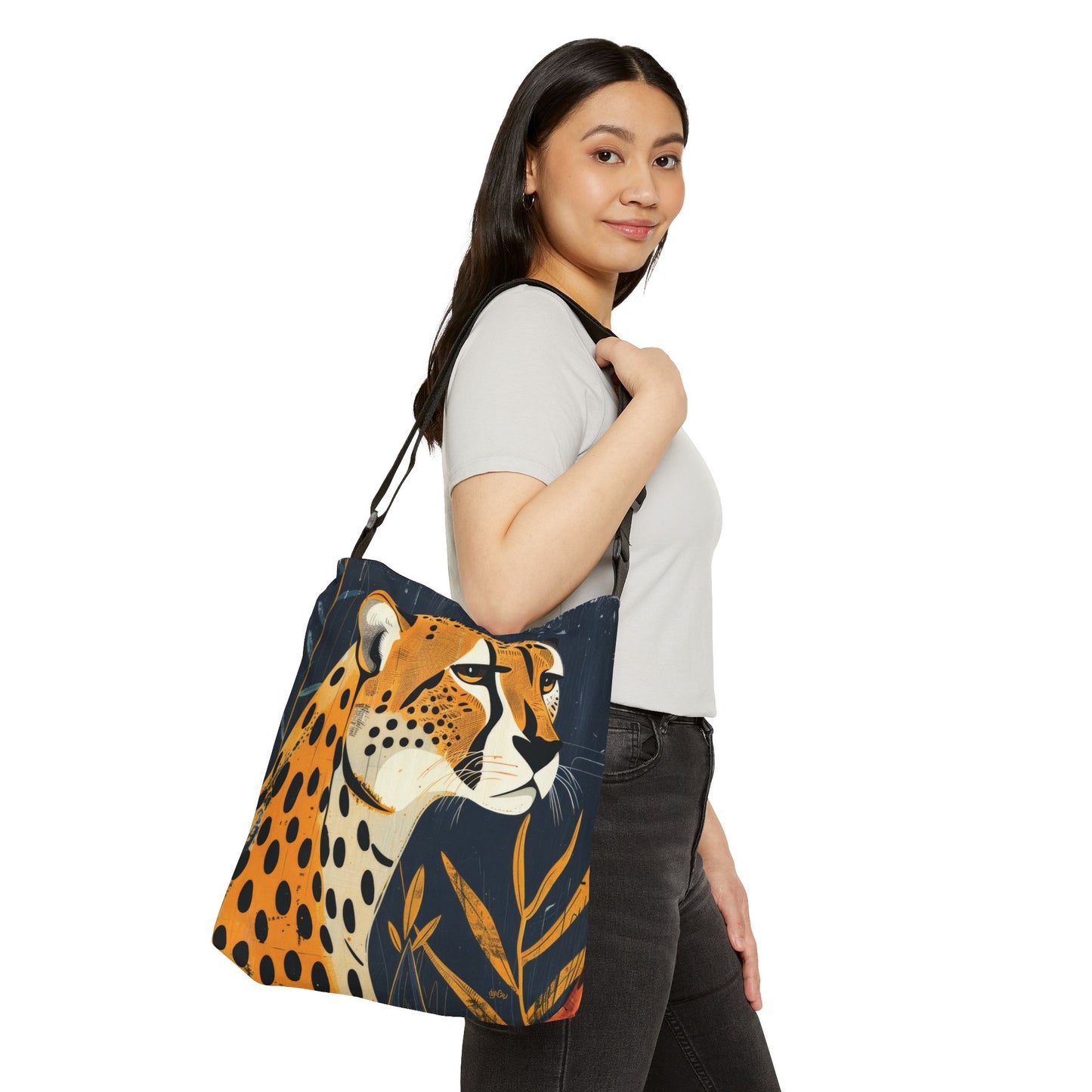 RETRO CHEETAHS - Adjustable Tote Bag
