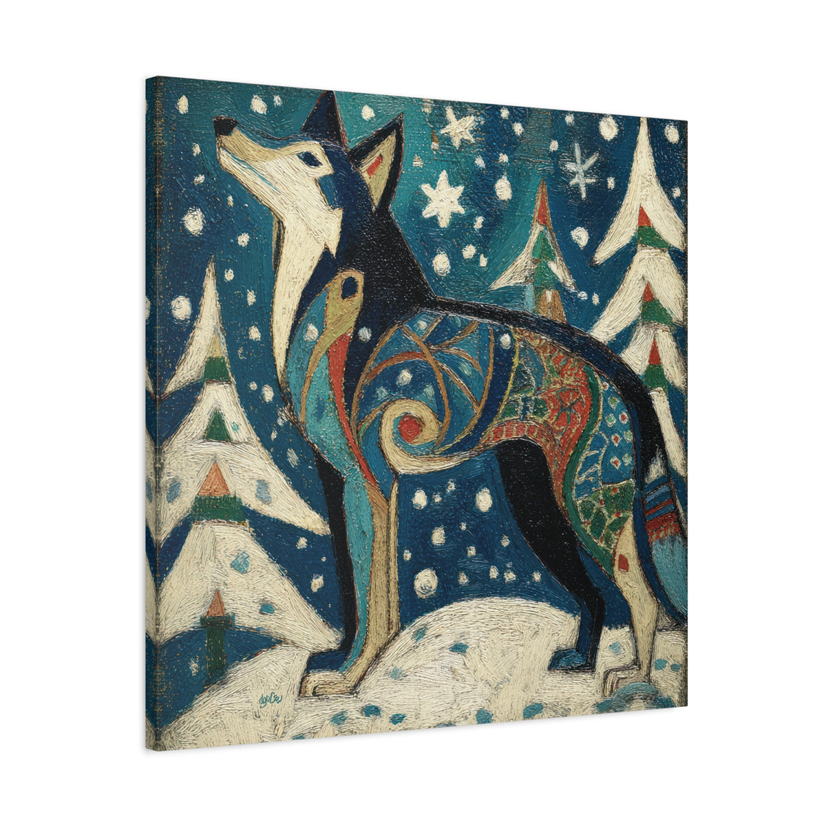 SNOWY NIGHT WOLF
