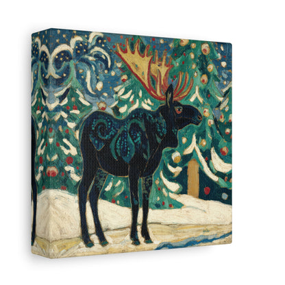 SNOWY NIGHT MOOSE