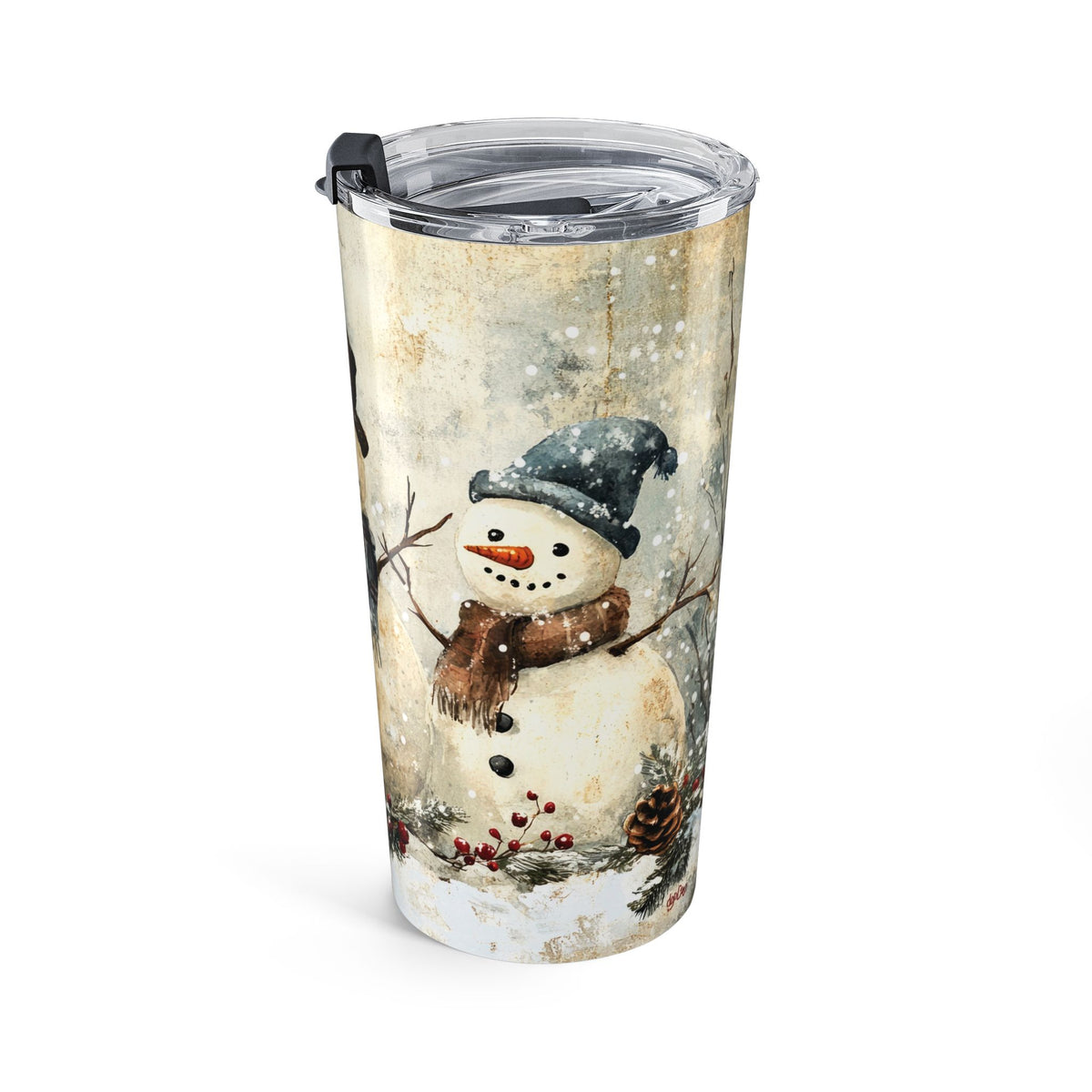 VINTAGE SNOWMEN - Tumbler 20oz