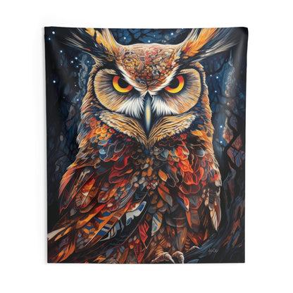 GREAT HORNED OWL -  Wall Tapestry