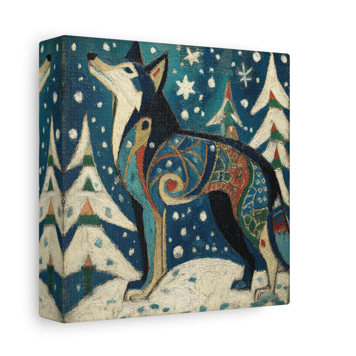 SNOWY NIGHT WOLF