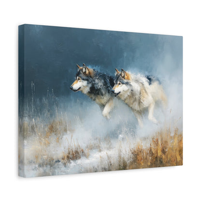 WINTER MORNING WOLVES