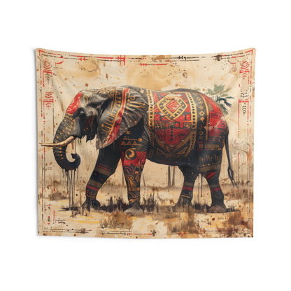 ELEPHANT - AFRICAN TRIBAL - Wall Tapestry