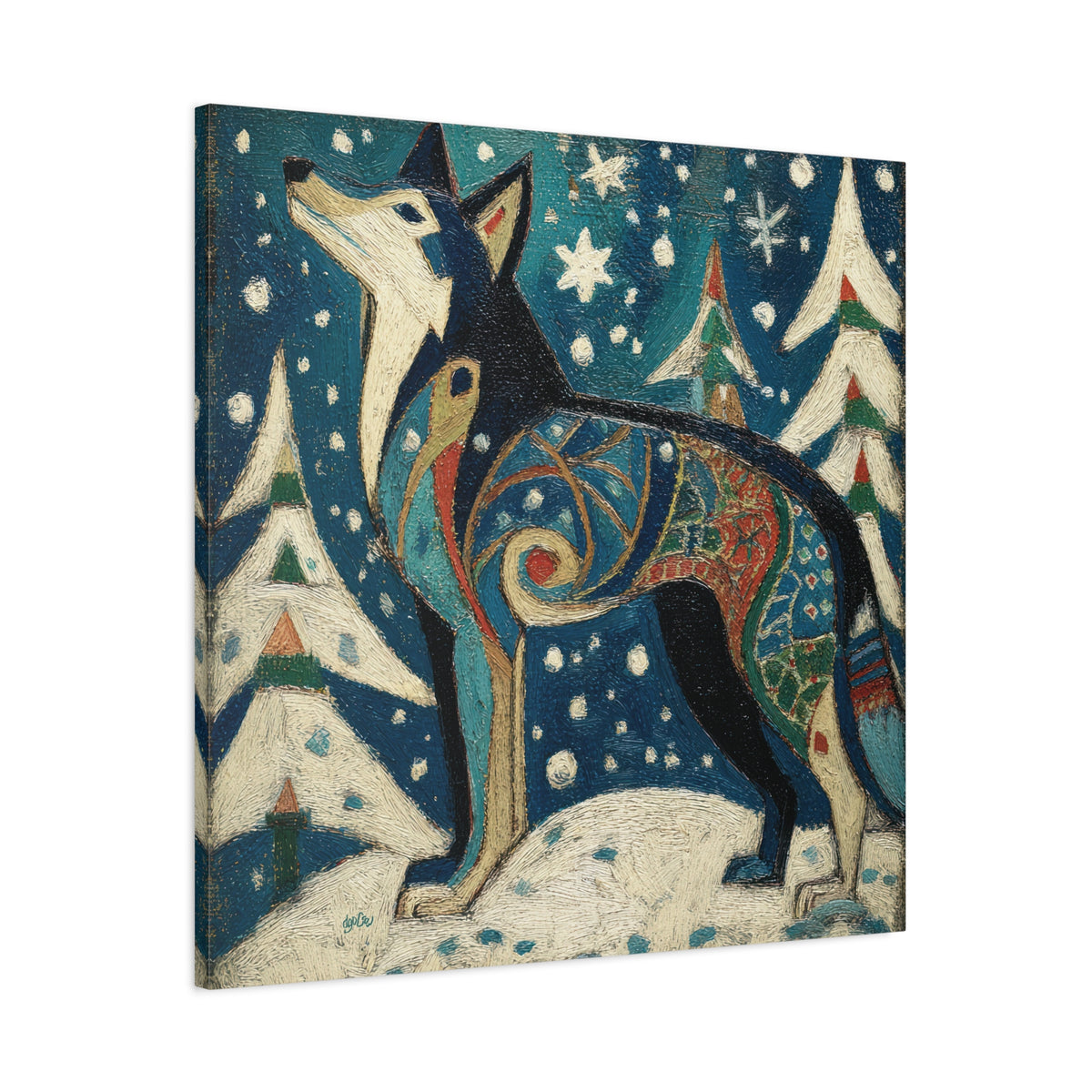 SNOWY NIGHT WOLF