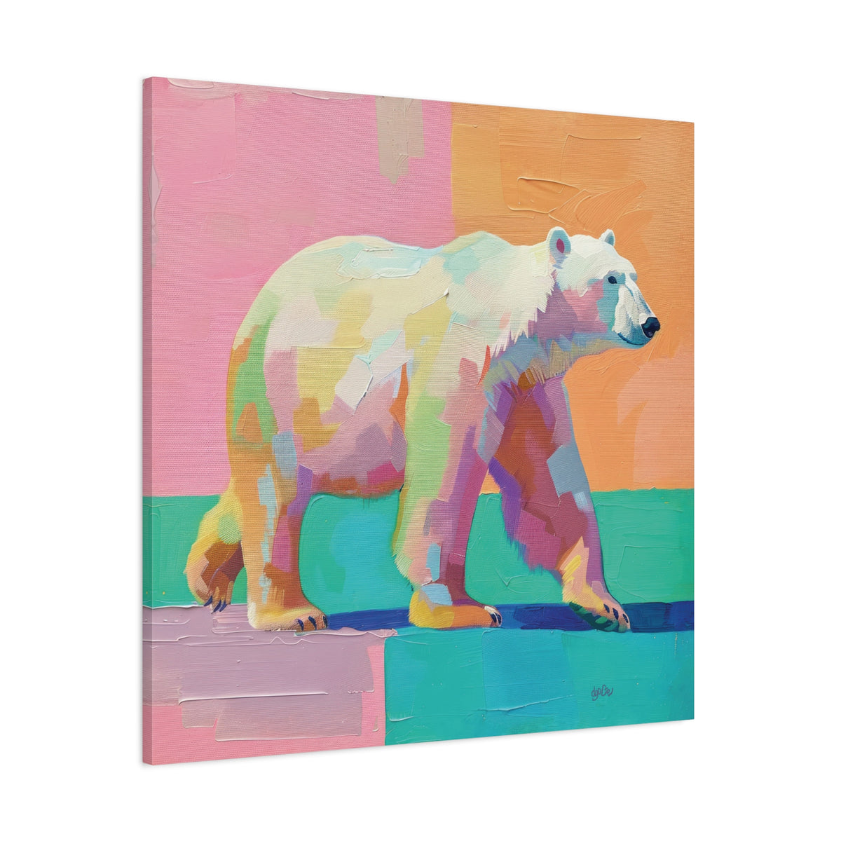 PASTEL POLAR BEAR — ON THE MOVE