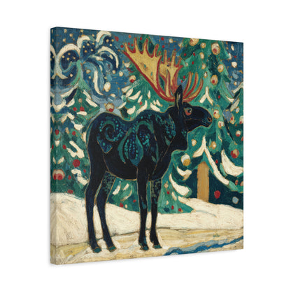 SNOWY NIGHT MOOSE