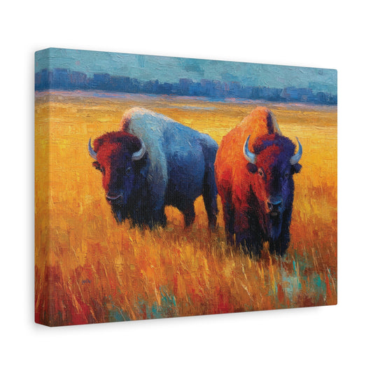 BISON IN FALL GRASS