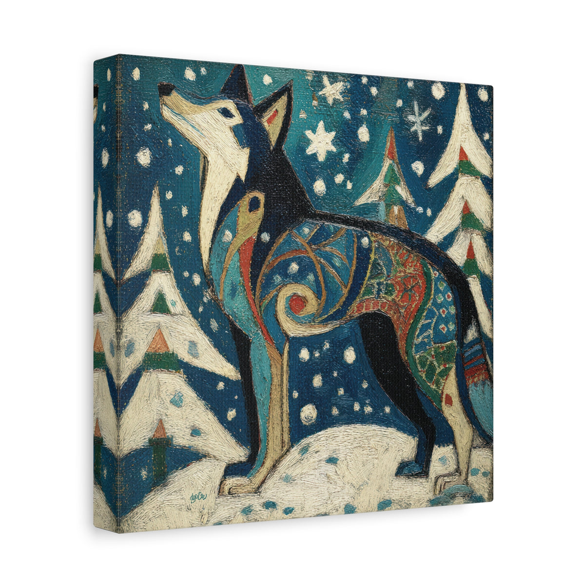 SNOWY NIGHT WOLF