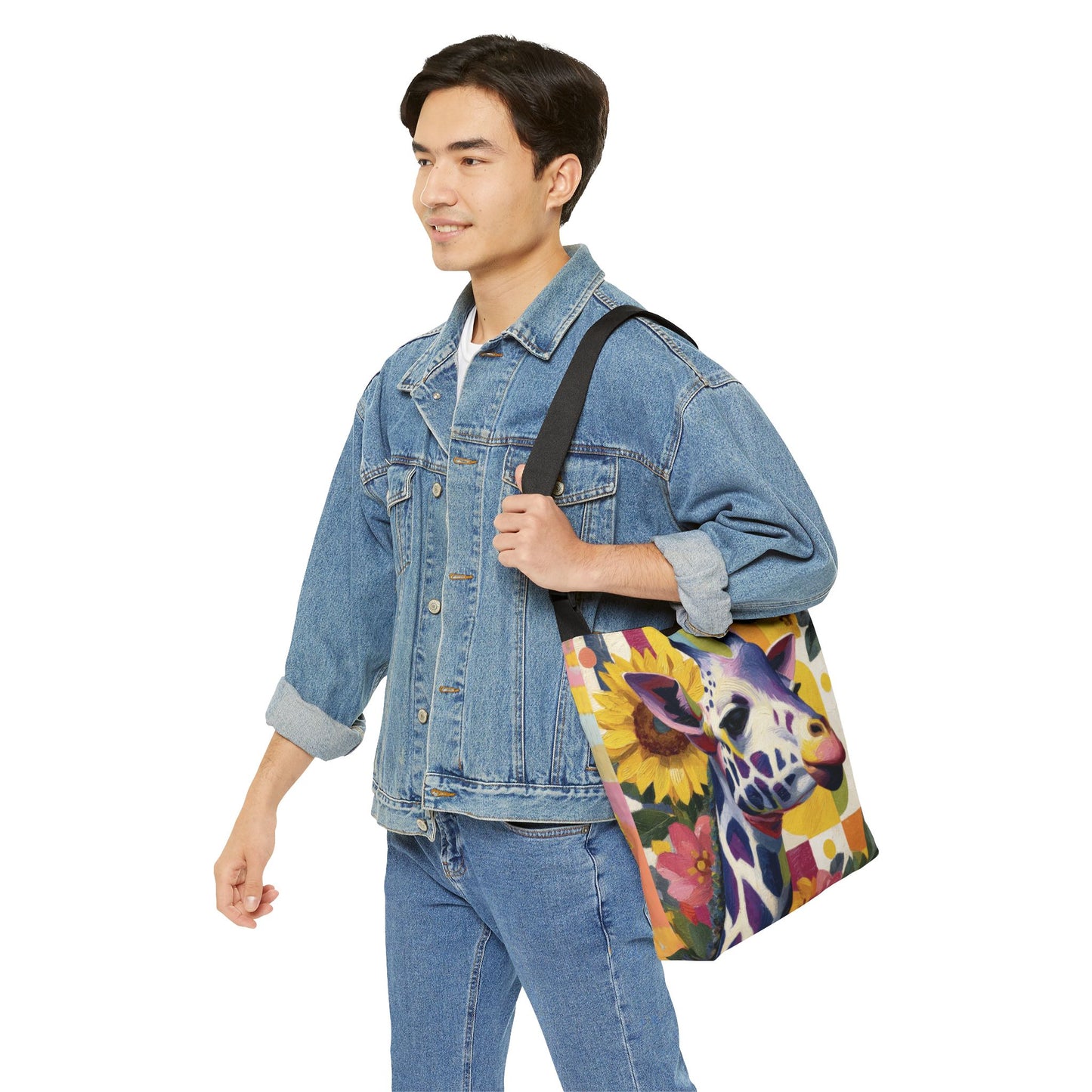 GIRAFFE COLOR SPREE  - Adjustable Tote Bag