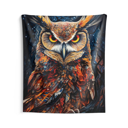 GREAT HORNED OWL -  Wall Tapestry