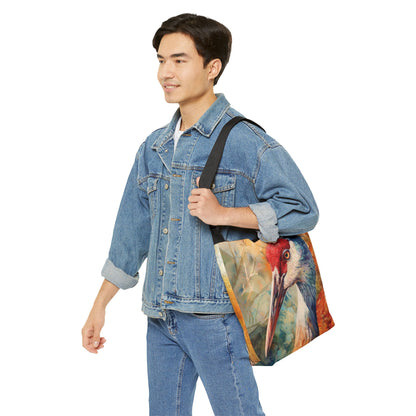 WATERCOLOR CRANE – Adjustable Tote Bag