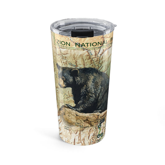 ZION NATIONAL PARK -  BLACK BEAR Tumbler 20oz