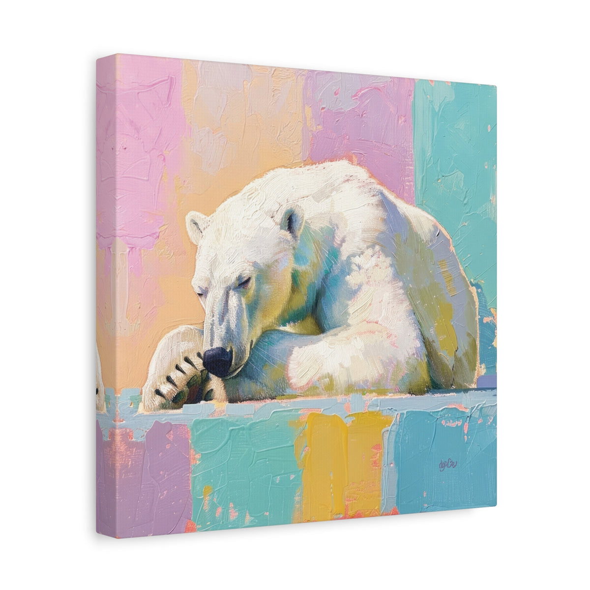 PASTEL POLAR BEAR — DOZING