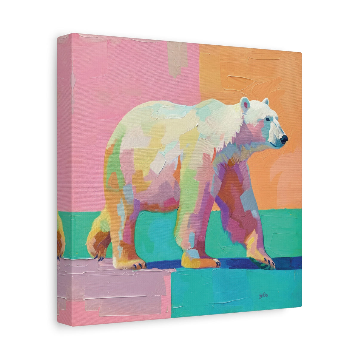 PASTEL POLAR BEAR — ON THE MOVE