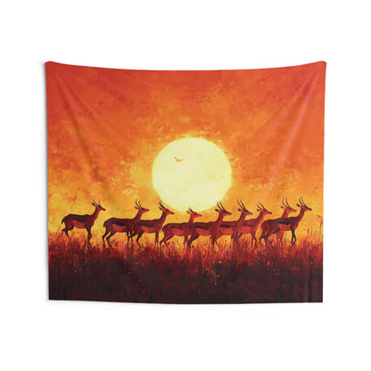 SUNSET IMPALAS - Wall Tapestry