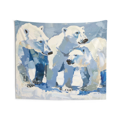 3 POLAR BEARS  - Wall Tapestry