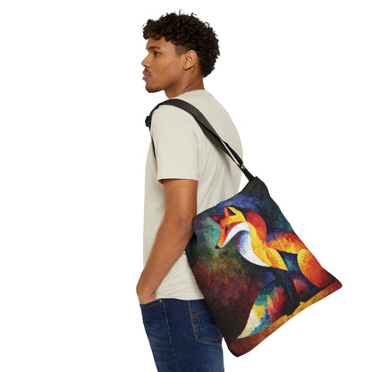 JEWELED FOX  - Adjustable Tote Bag