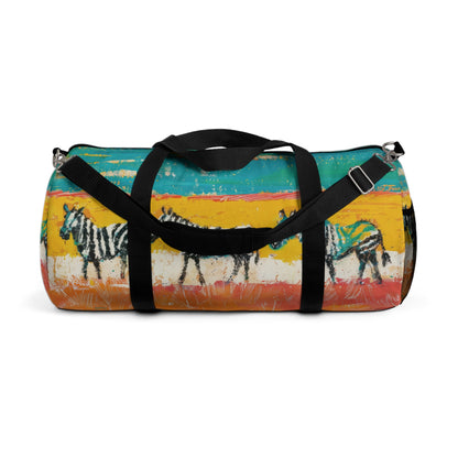 CRAYON PAINT ZEBRAS  - DUFFLE