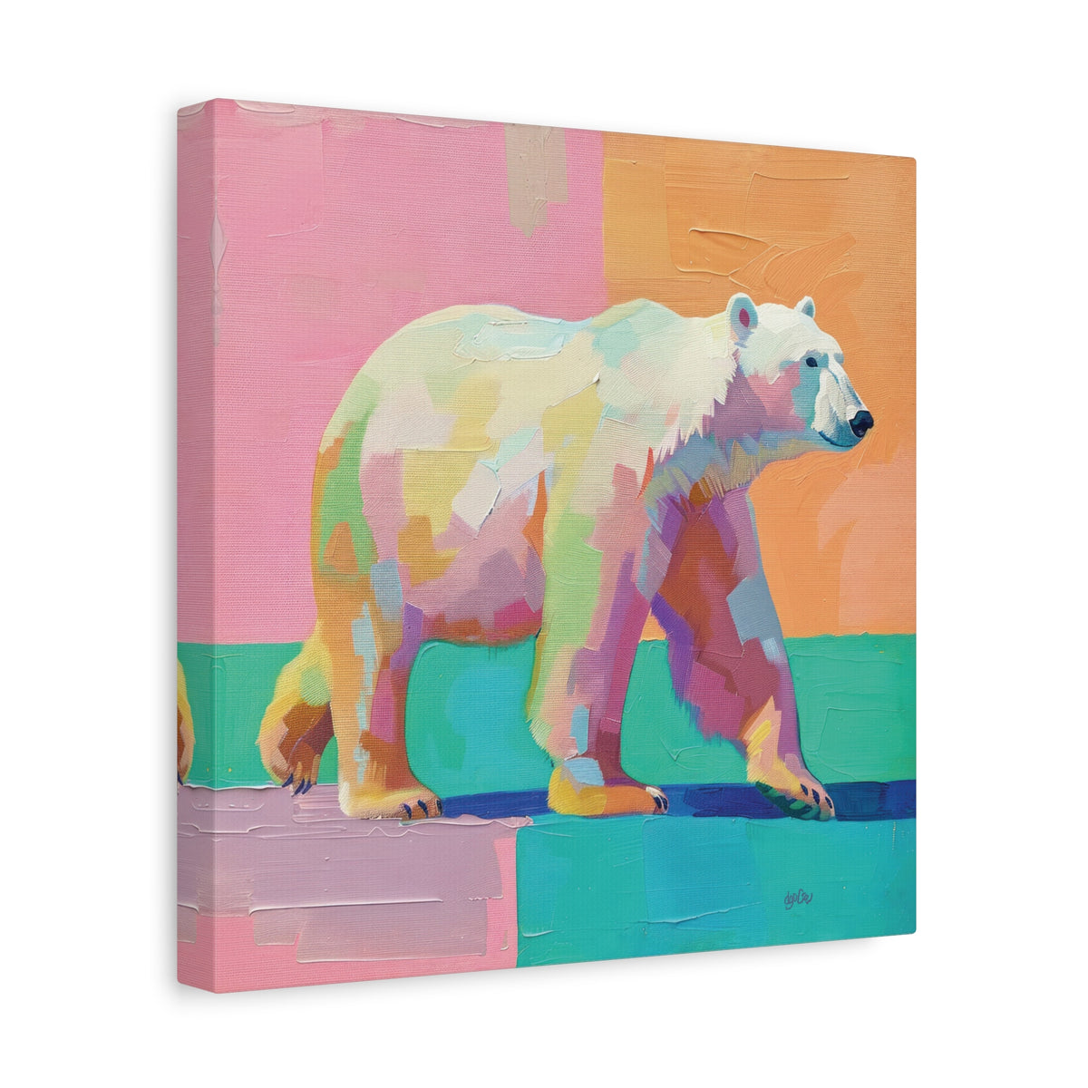 PASTEL POLAR BEAR — ON THE MOVE