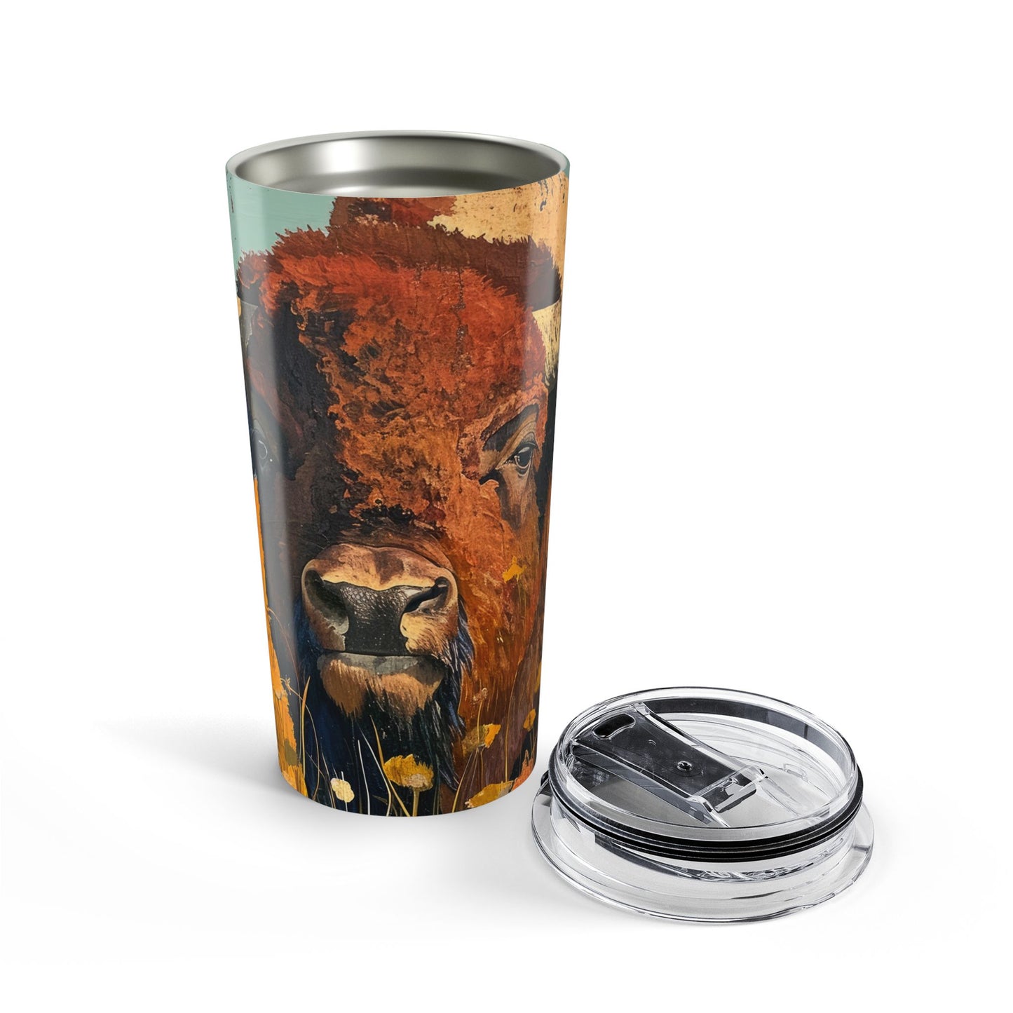 Bison in Meadow - Tumbler 20oz