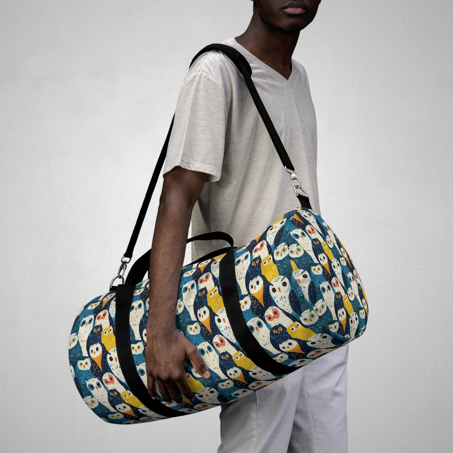 BLUE OWLS LOOKING - DUFFLE