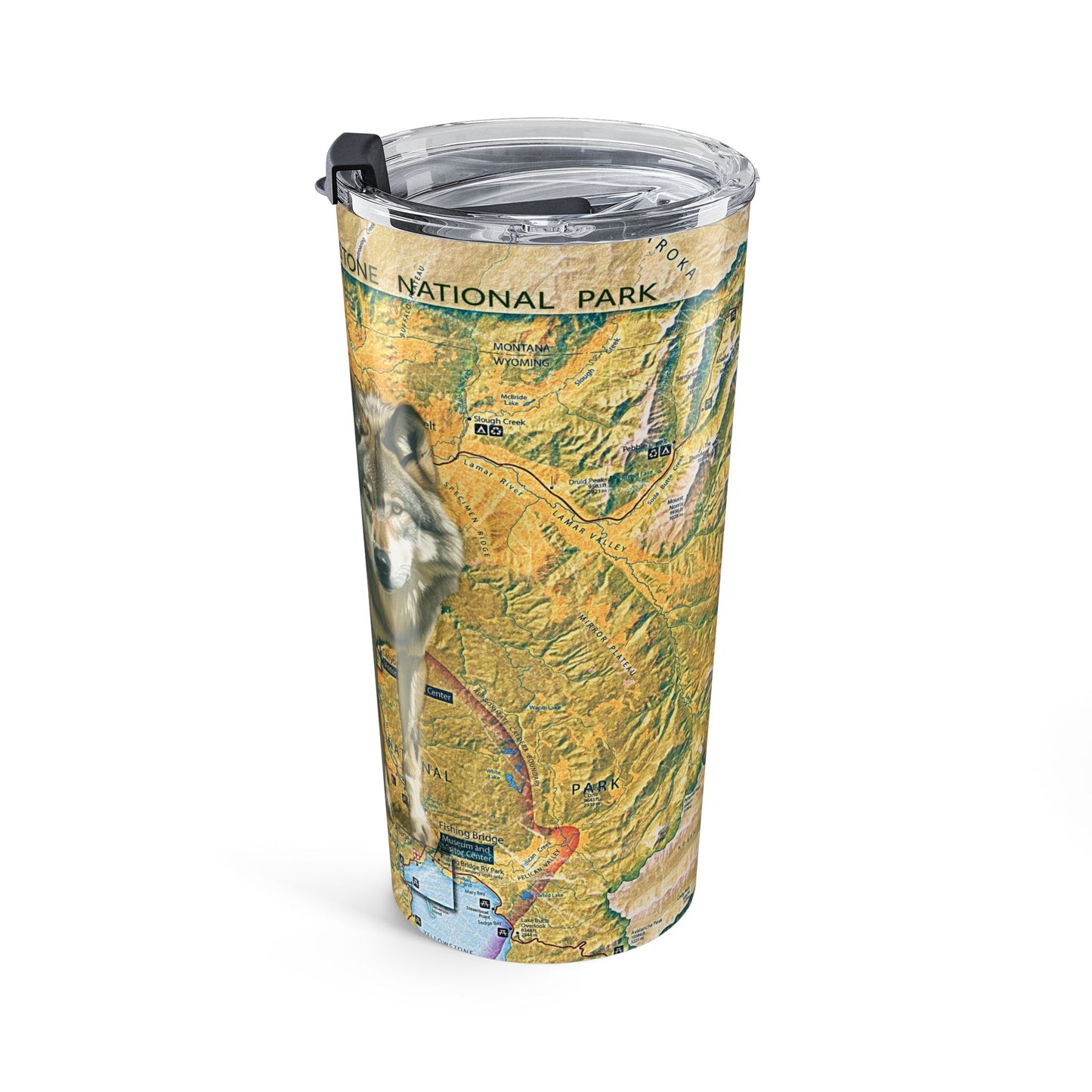 YELLOWSTONE NATIONAL PARK -  WOLF Tumbler 20oz