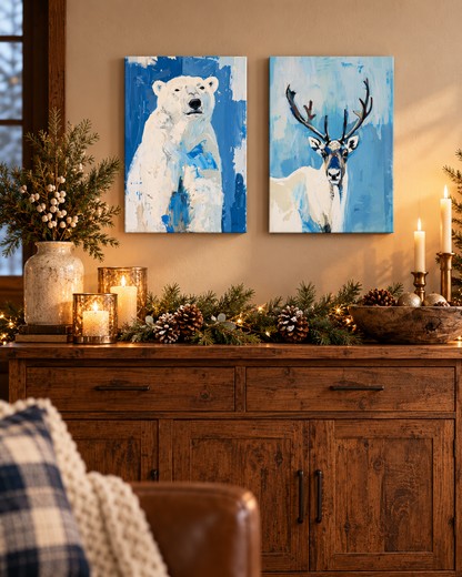Blue Series Polar Wildlife — Set of Four