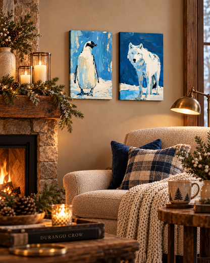 Blue Series Polar Wildlife — Set of Four