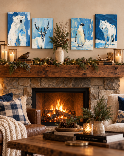 Blue Series Polar Wildlife — Set of Four