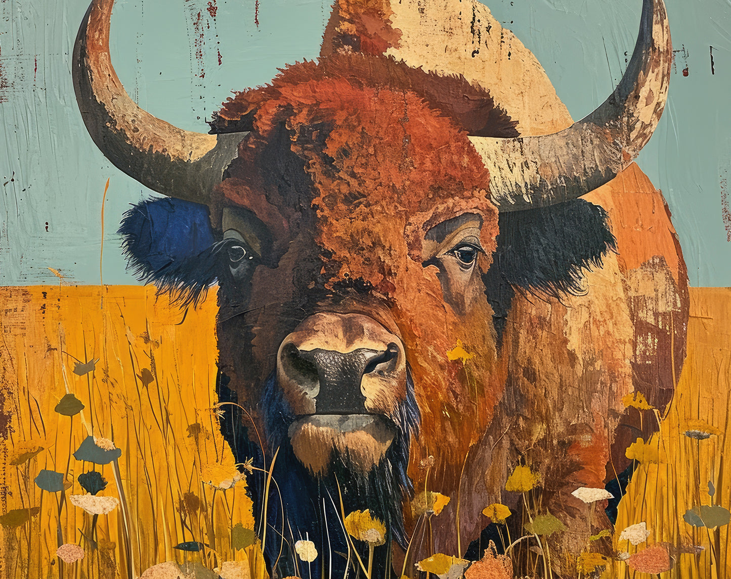 Bison in Meadow - Tumbler 20oz