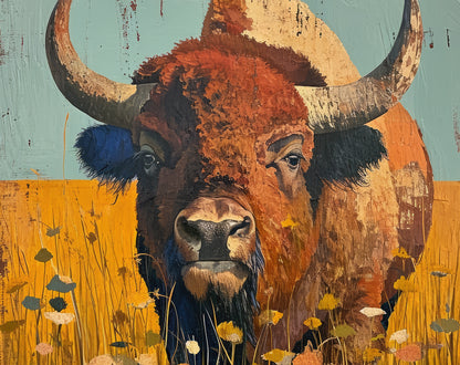Bison in Meadow - Tumbler 20oz