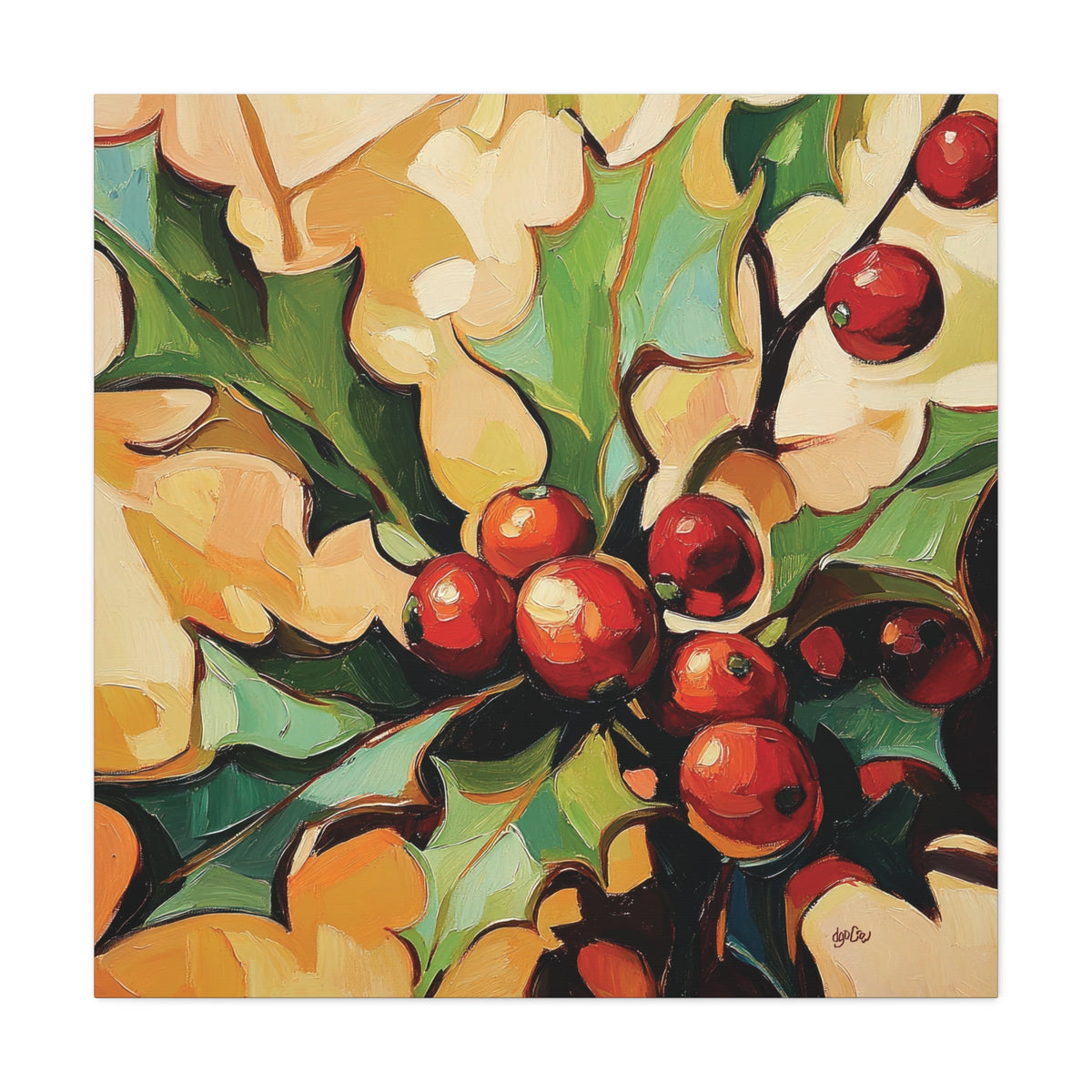 Winter Woodland Botanicals — 16×16 Canvas Set of Four