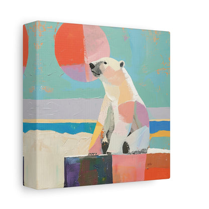 PASTEL POLAR BEARS — 6×6 CANVAS SET OF FOUR