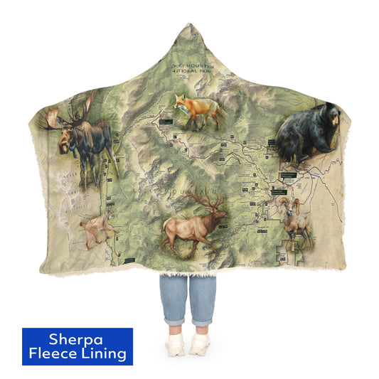 ROCKY MOUNTAIN NATIONAL PARK - Hooded Fleece Blanket