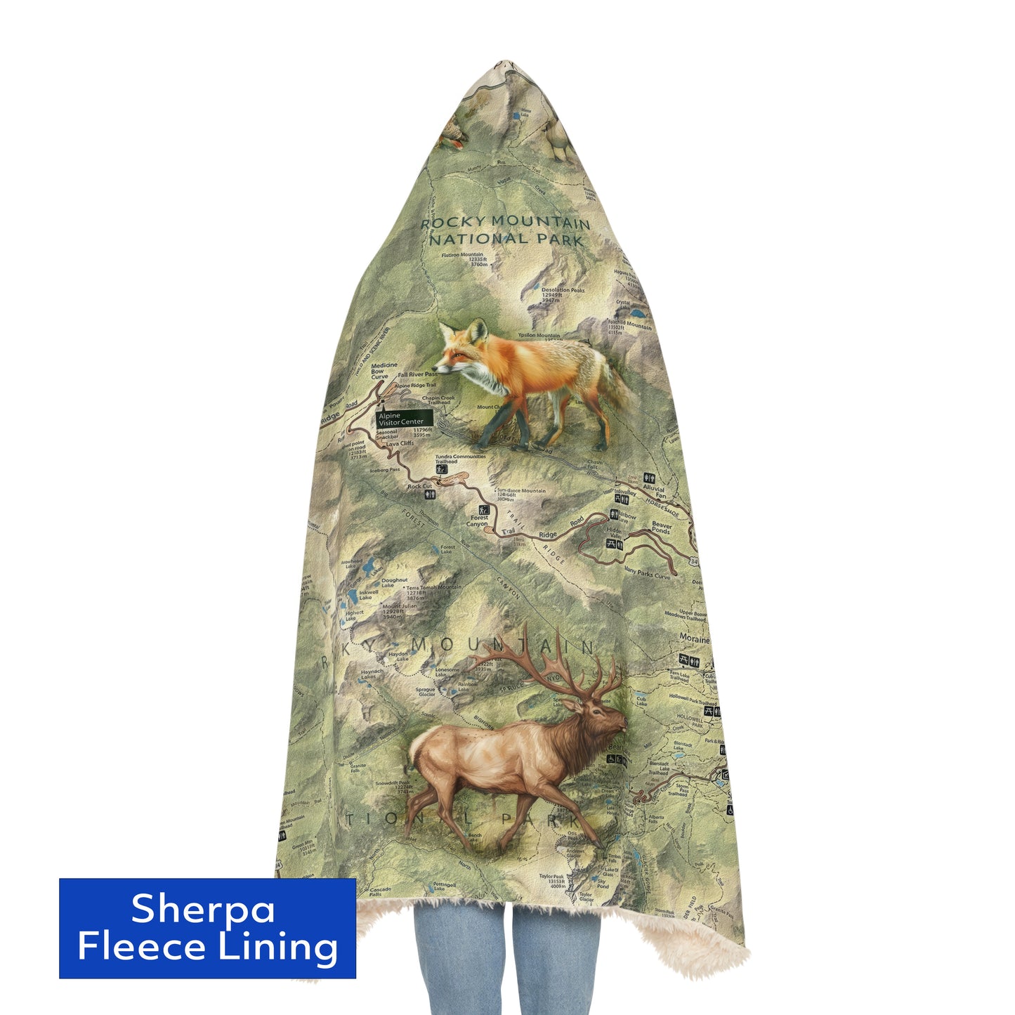 ROCKY MOUNTAIN NATIONAL PARK - Hooded Fleece Blanket