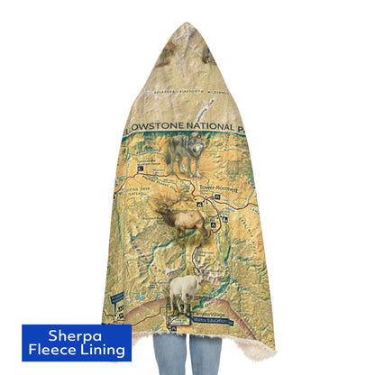 YELLOWSTONE NATIONAL PARK - Hooded Fleece Blanket