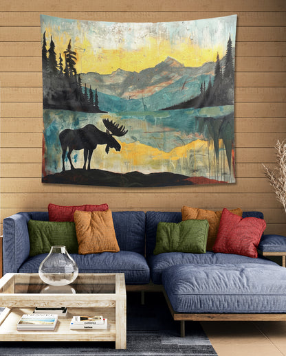 ATMOSPHERIC MOOSE - Wall Tapestry