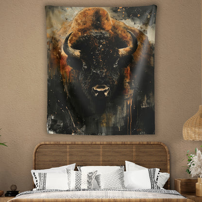 MOODY BISON  - Wall Tapestry