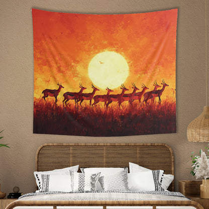 SUNSET IMPALAS - Wall Tapestry
