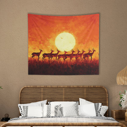 SUNSET IMPALAS - Wall Tapestry