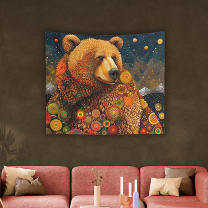 DREAMING BEAR - Wall Tapestry