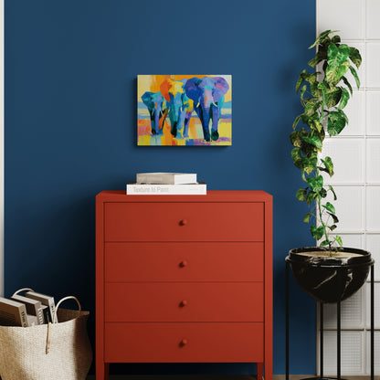 High Noon — Vibrant Elephant Canvas Art