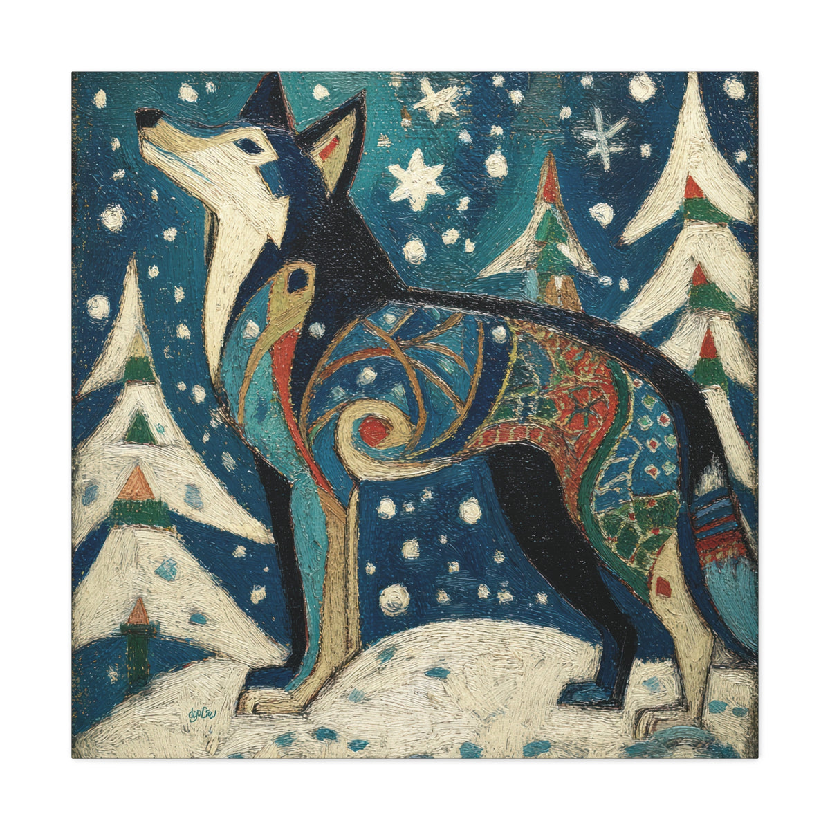 SNOWY NIGHT WOLF