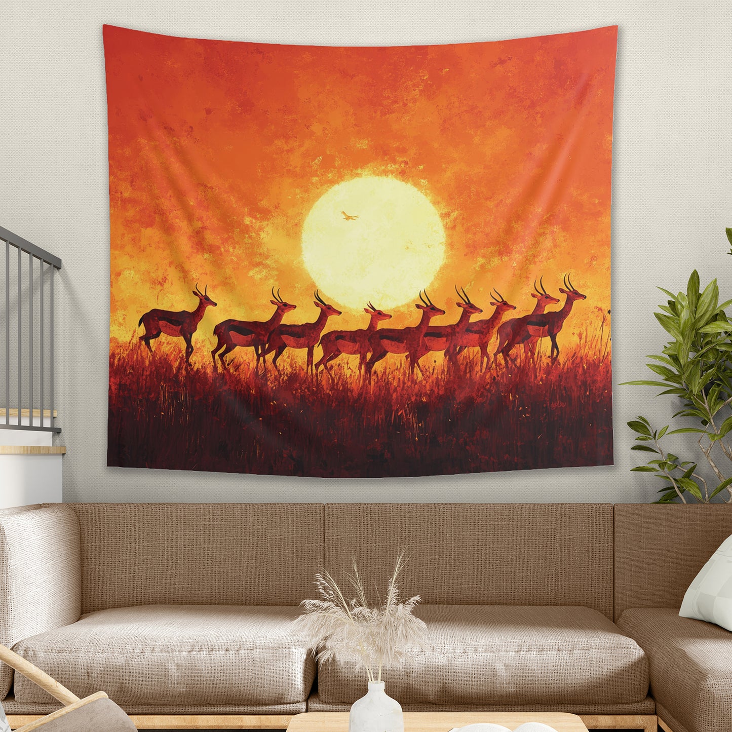 SUNSET IMPALAS - Wall Tapestry