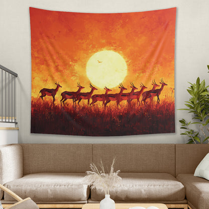 SUNSET IMPALAS - Wall Tapestry