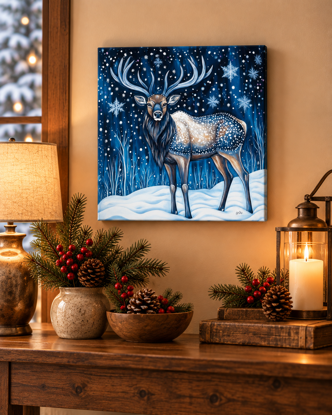 MIDNIGHT WINTER ELK